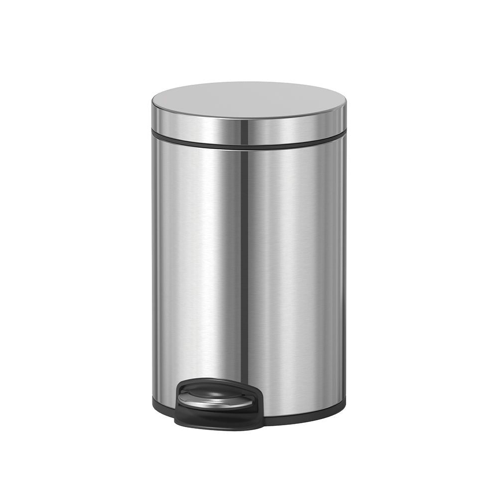 TOILET TRASH BIN WITH SOFT CLOSE CHROME