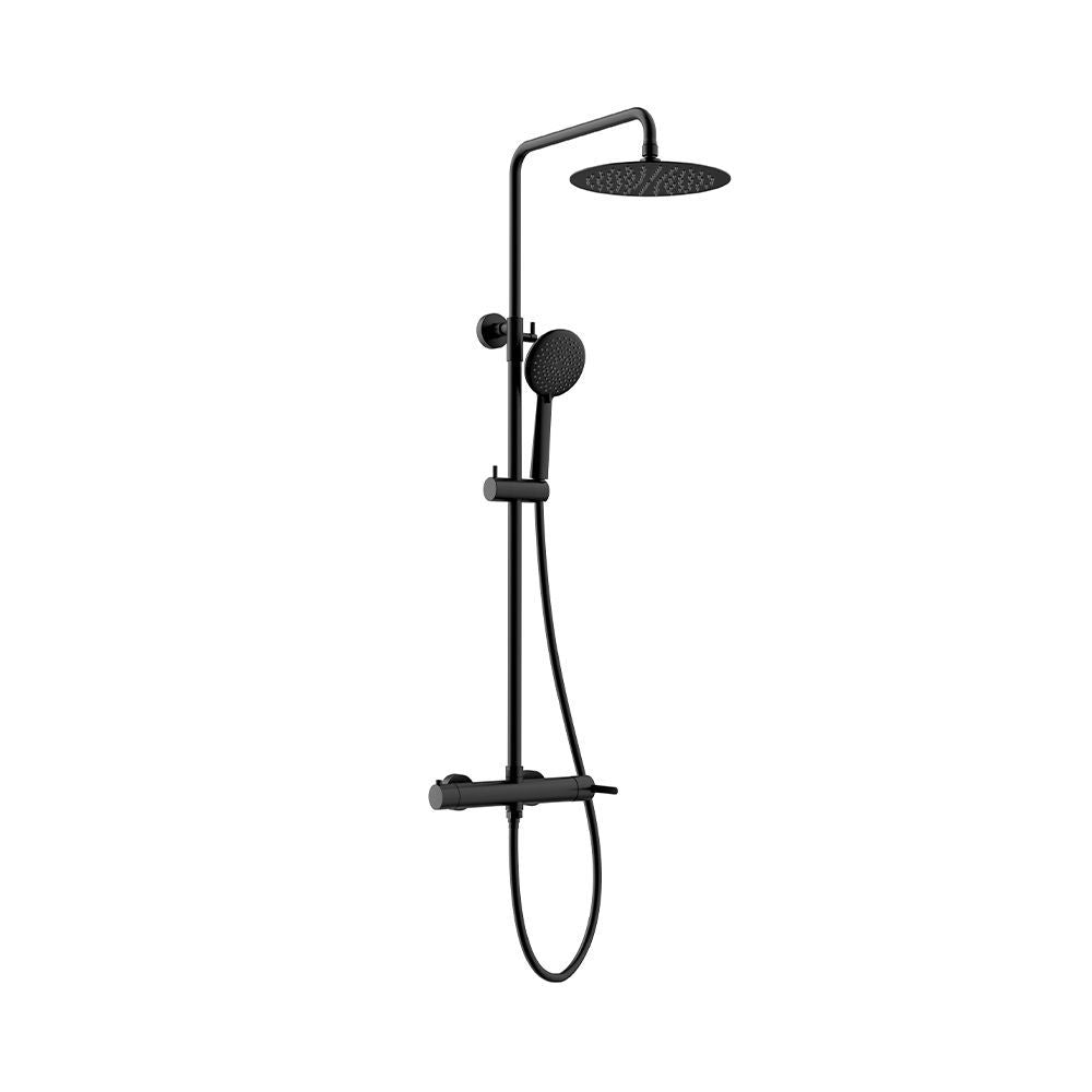 MAREA ROUND SHOWER SYSTEM 250MM BLACK MATTE