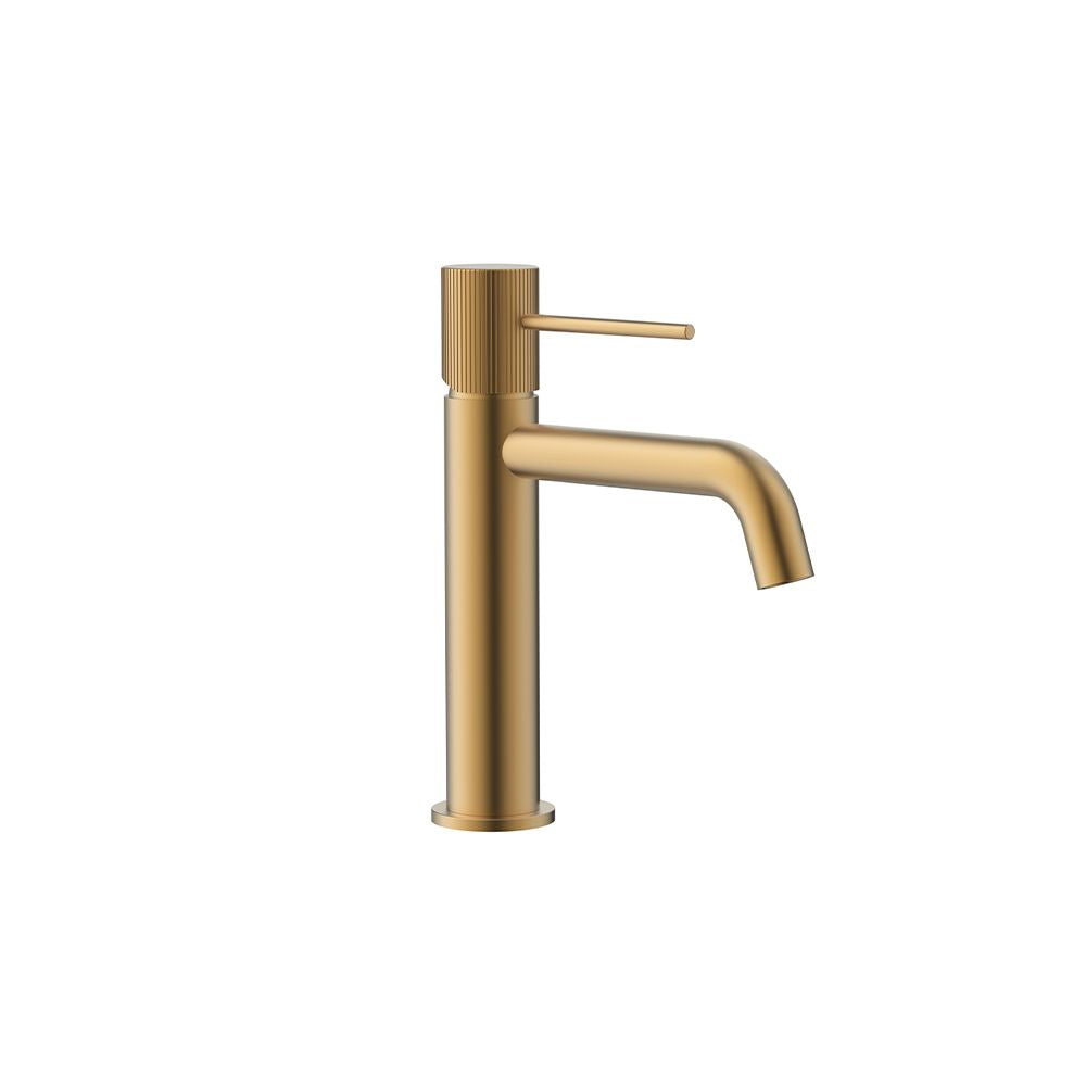 PRECIOSA SINGLE LEVER BASIN MIXER BRUSHED GOLD