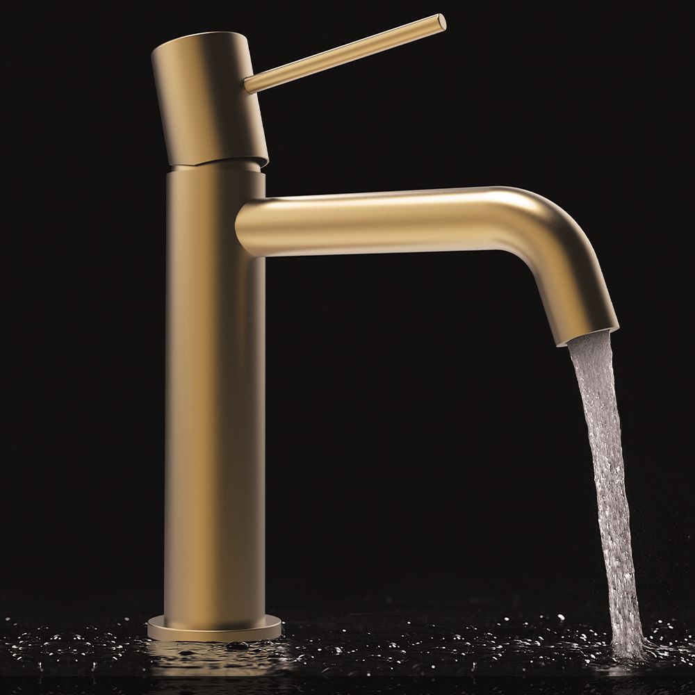 PRECIOSA SINGLE LEVER BASIN MIXER BRUSHED GOLD