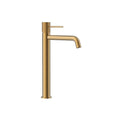 PRECIOSA SINGLE LEVER BASIN MIXER TALL BRUSHED GOLD