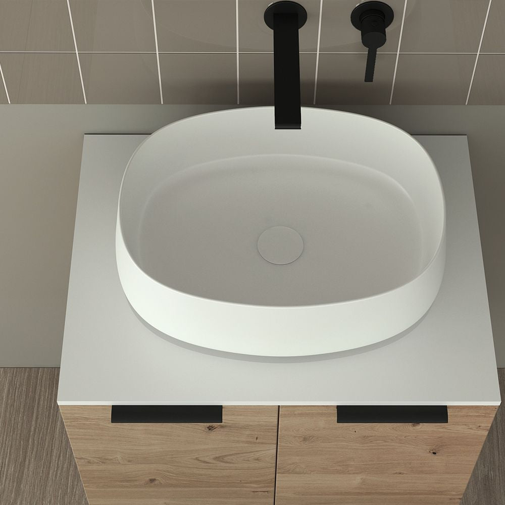 Orabella Solid Surface 60 Wall-Hung Bathroom Vanity for Countertop Basins