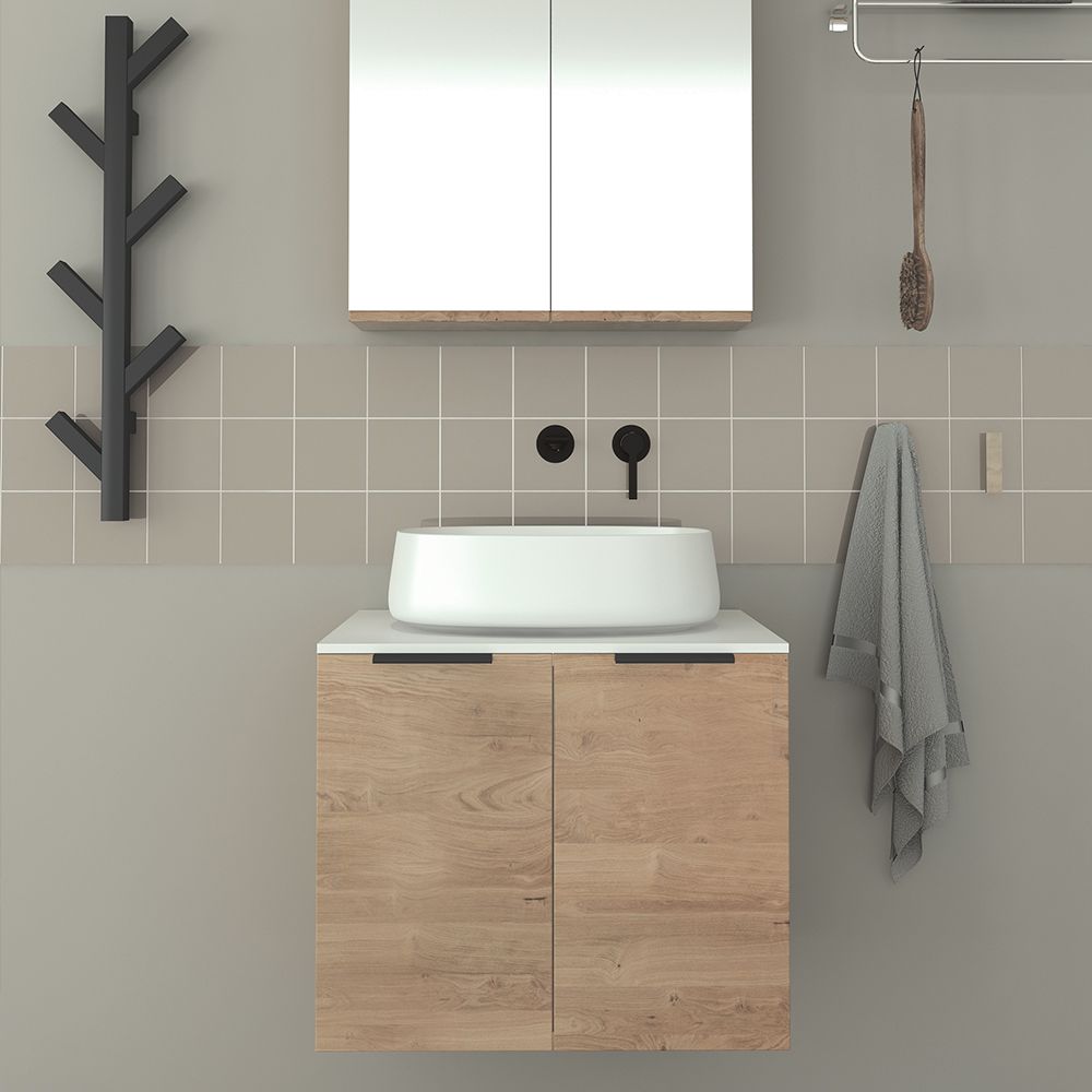 Orabella Solid Surface 60 Wall-Hung Bathroom Vanity for Countertop Basins