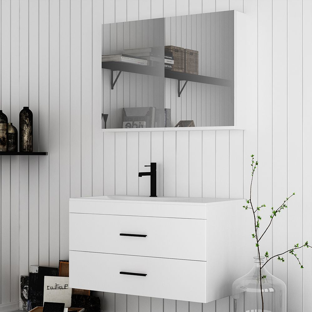 Orabella Raven 90 Wall-Hung Bathroom Vanity