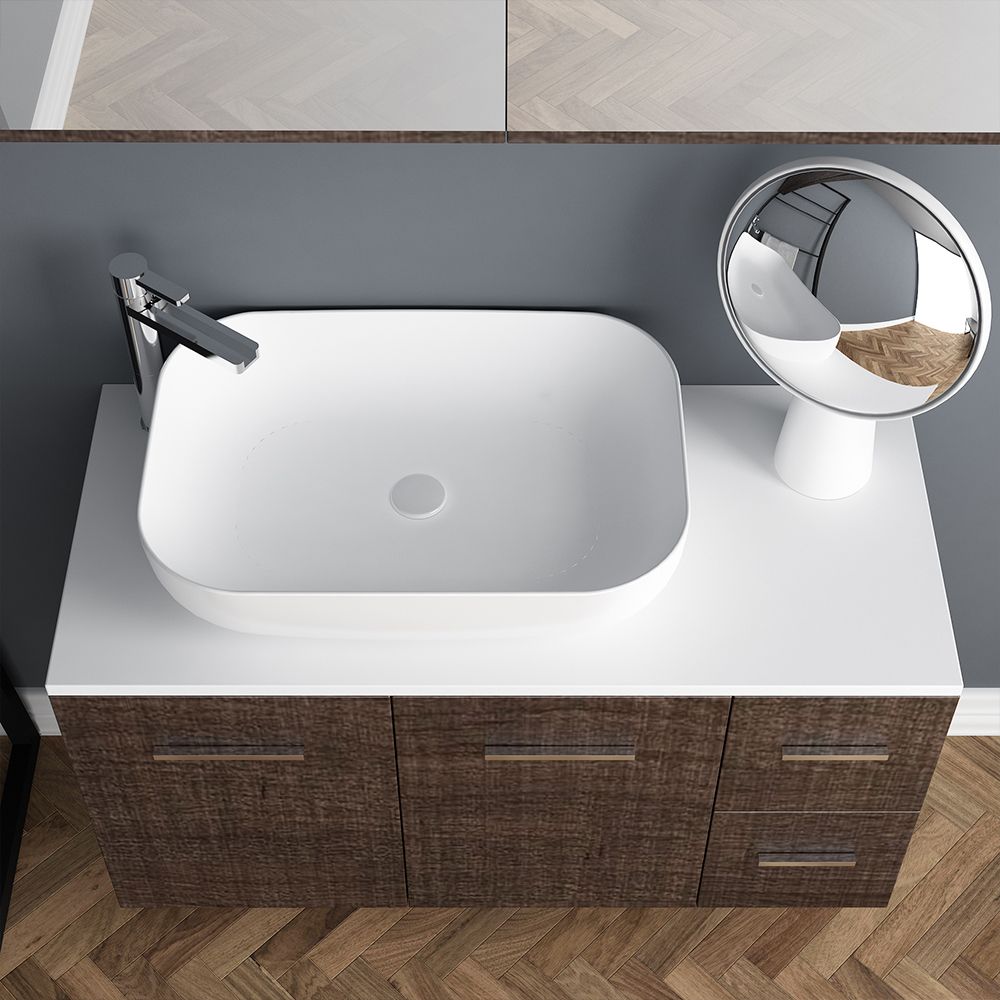 Orabella Solid Surface 100 Wall-Hung Bathroom Vanity for Countertop Basins