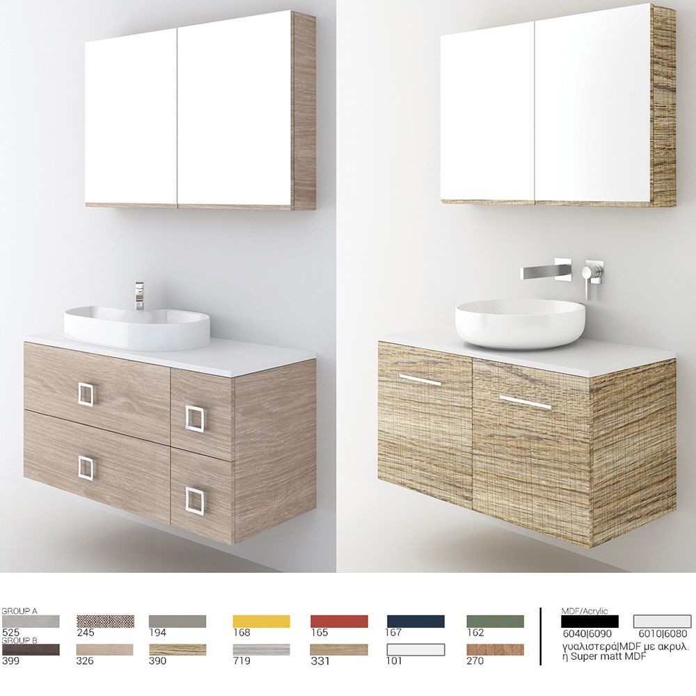 Orabella Solid Surface 100 Wall-Hung Bathroom Vanity for Countertop Basins