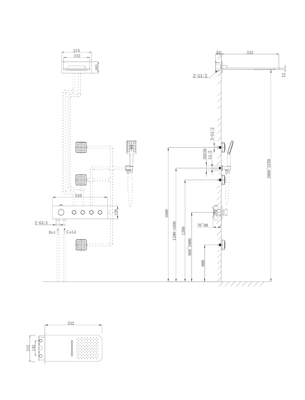 Orabella technical specifications and dimensions