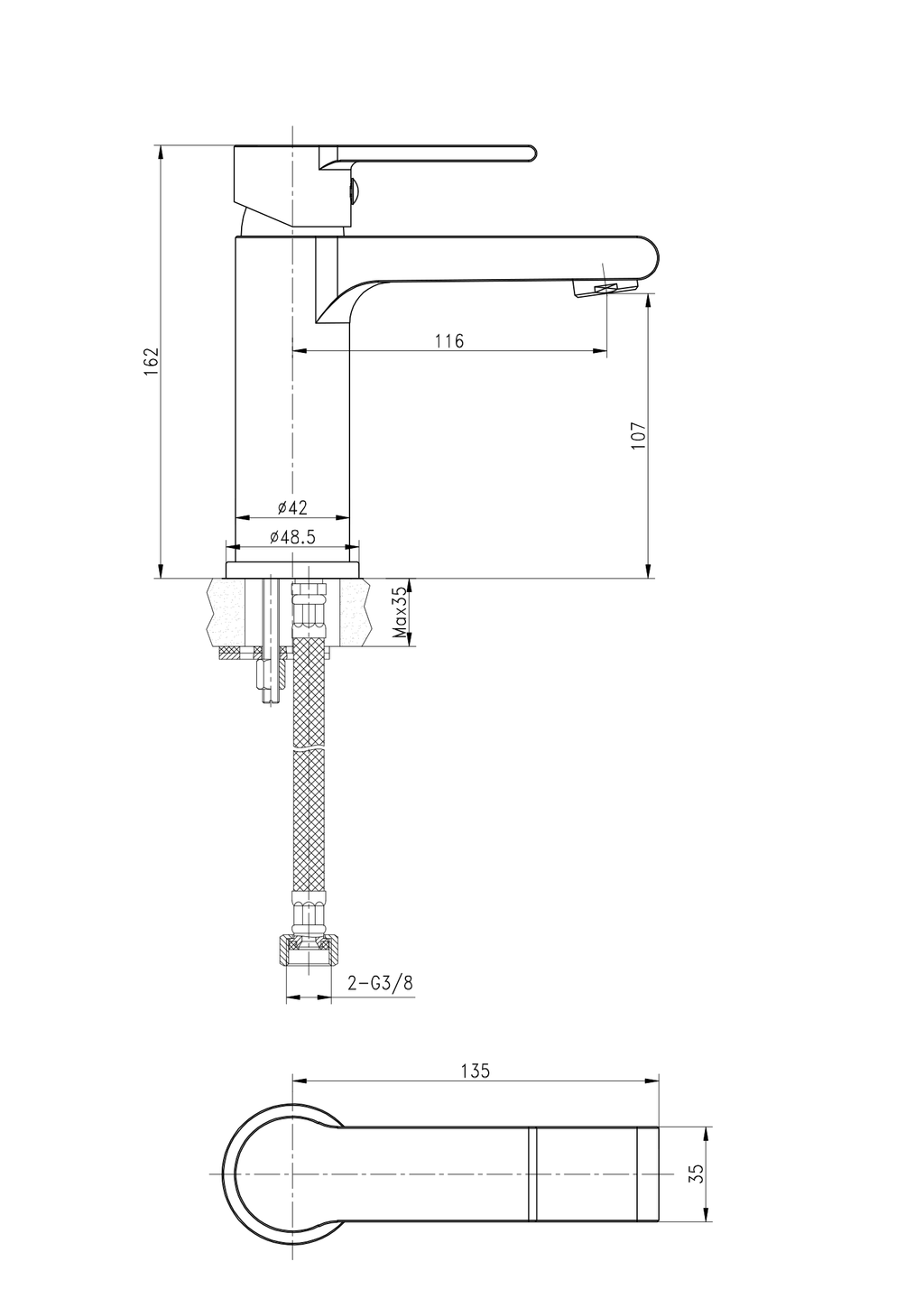 Orabella technical specifications and dimensions