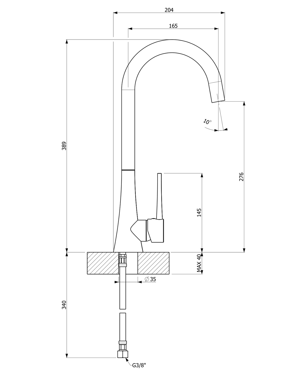 Orabella technical specifications and dimensions
