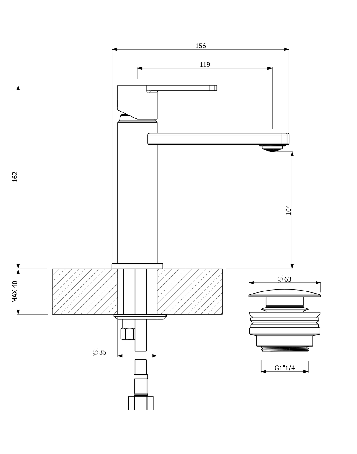 Orabella technical specifications and dimensions