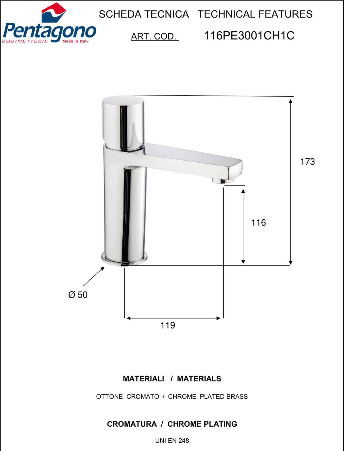 Orabella technical specifications and dimensions