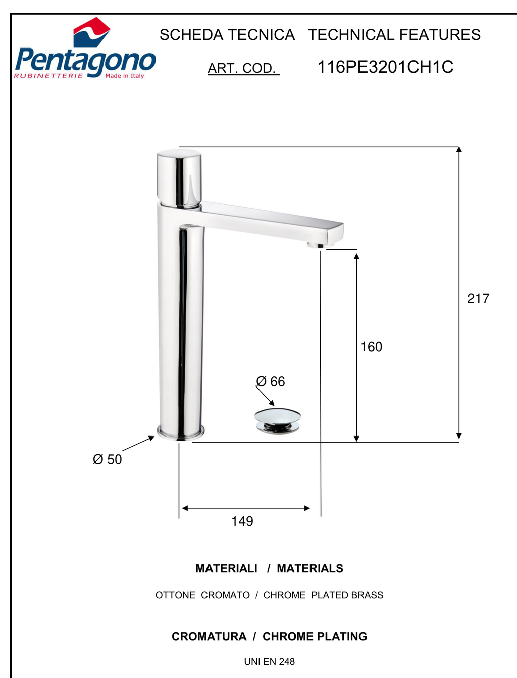 Orabella technical specifications and dimensions