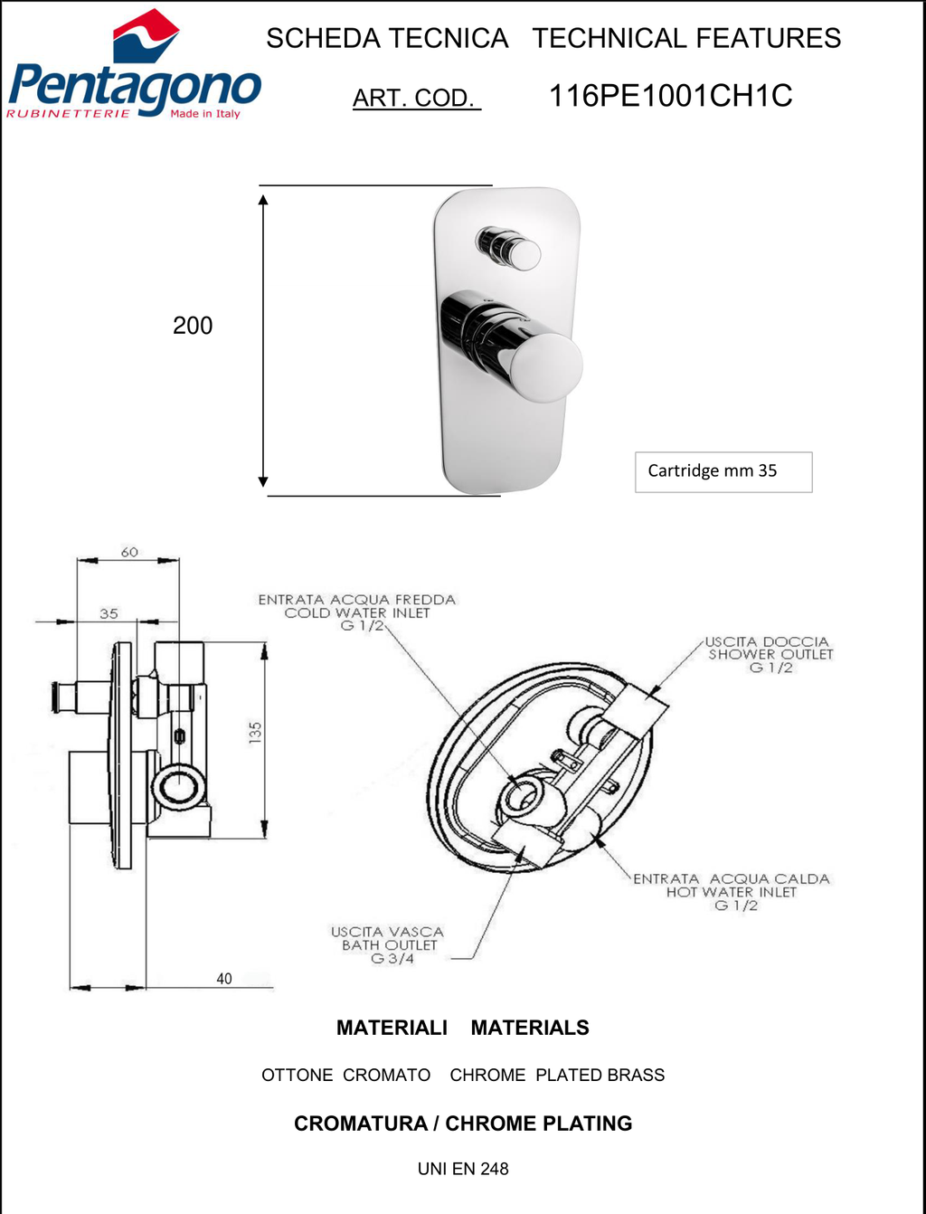 Orabella technical specifications and dimensions