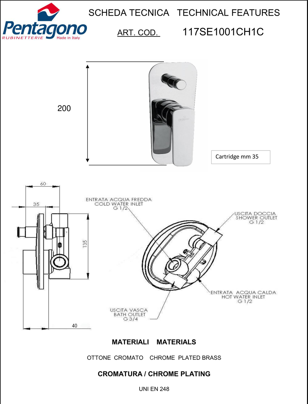 Orabella technical specifications and dimensions