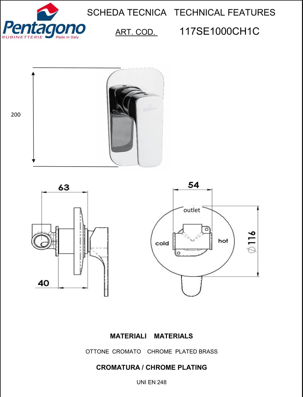 Orabella technical specifications and dimensions