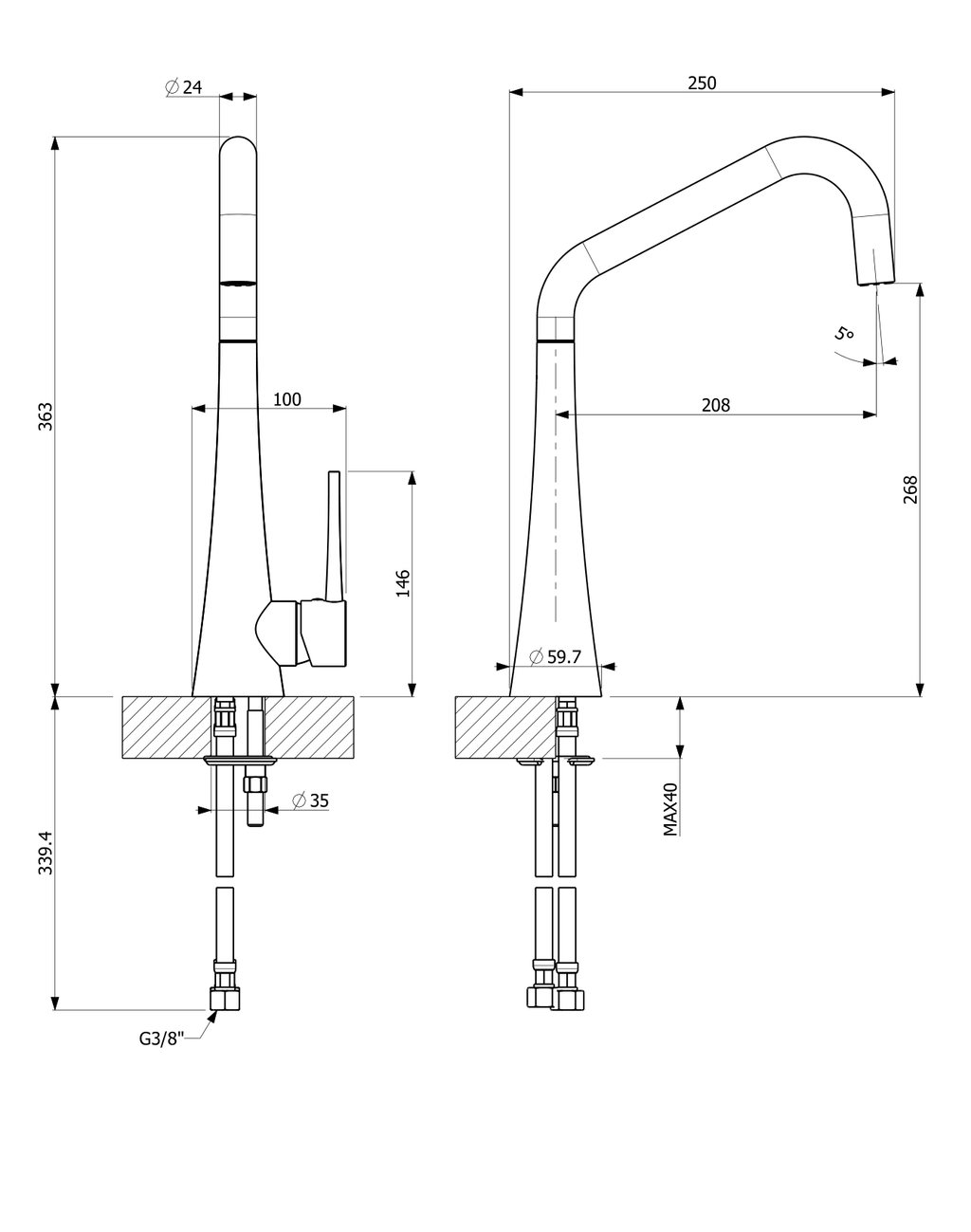 Orabella technical specifications and dimensions