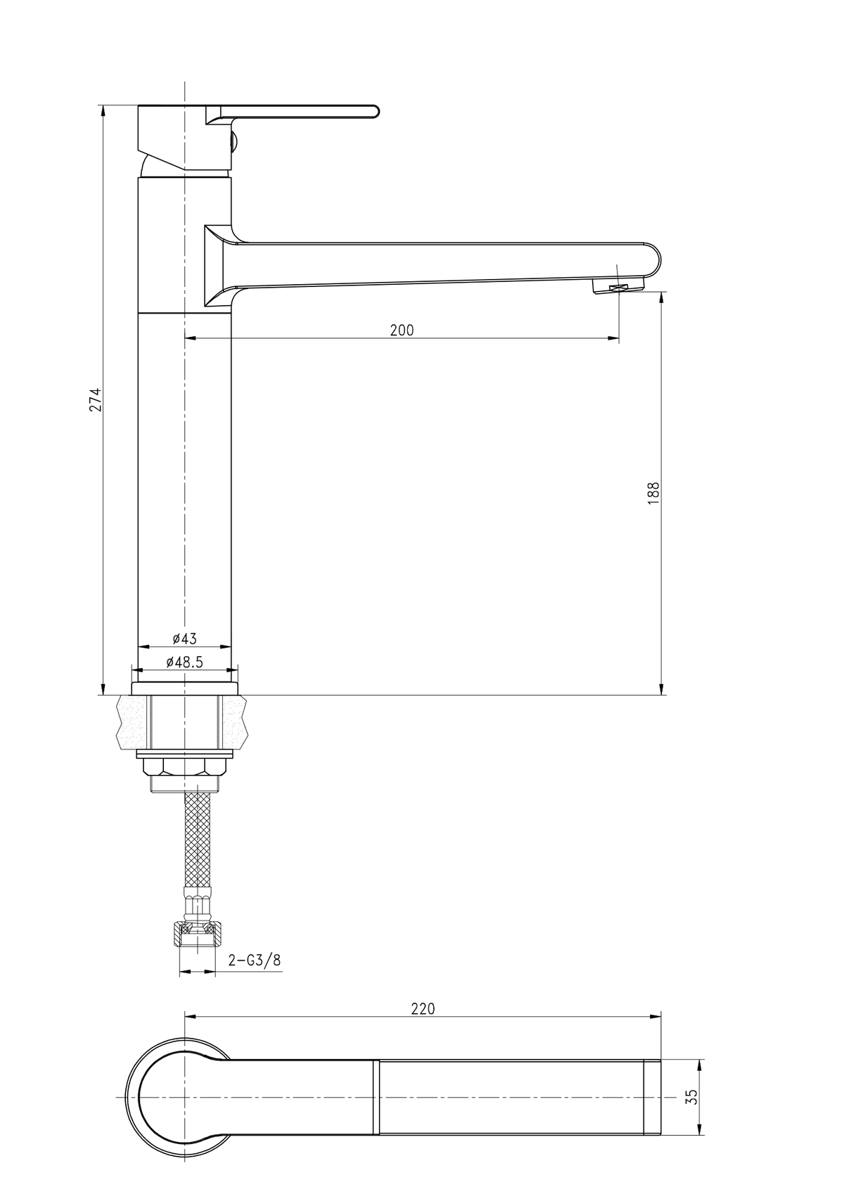 Orabella technical specifications and dimensions