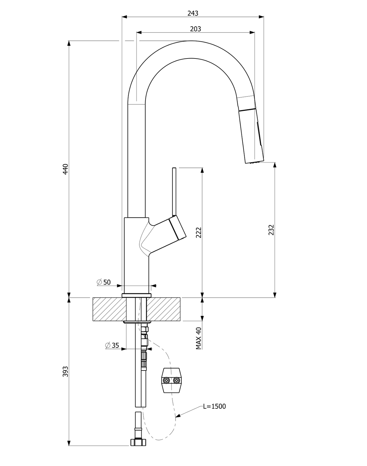 Orabella technical specifications and dimensions