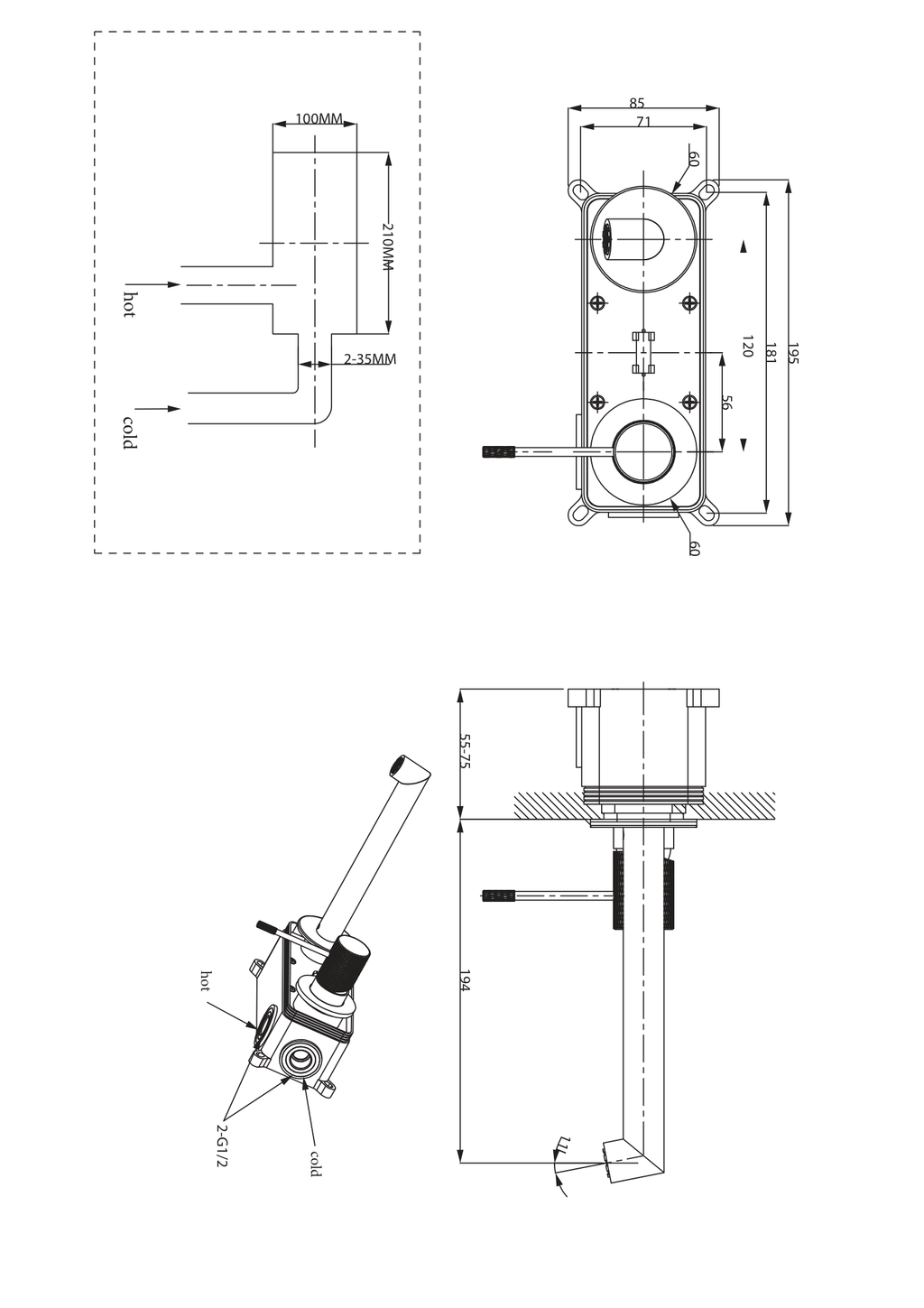 Orabella technical specifications and dimensions