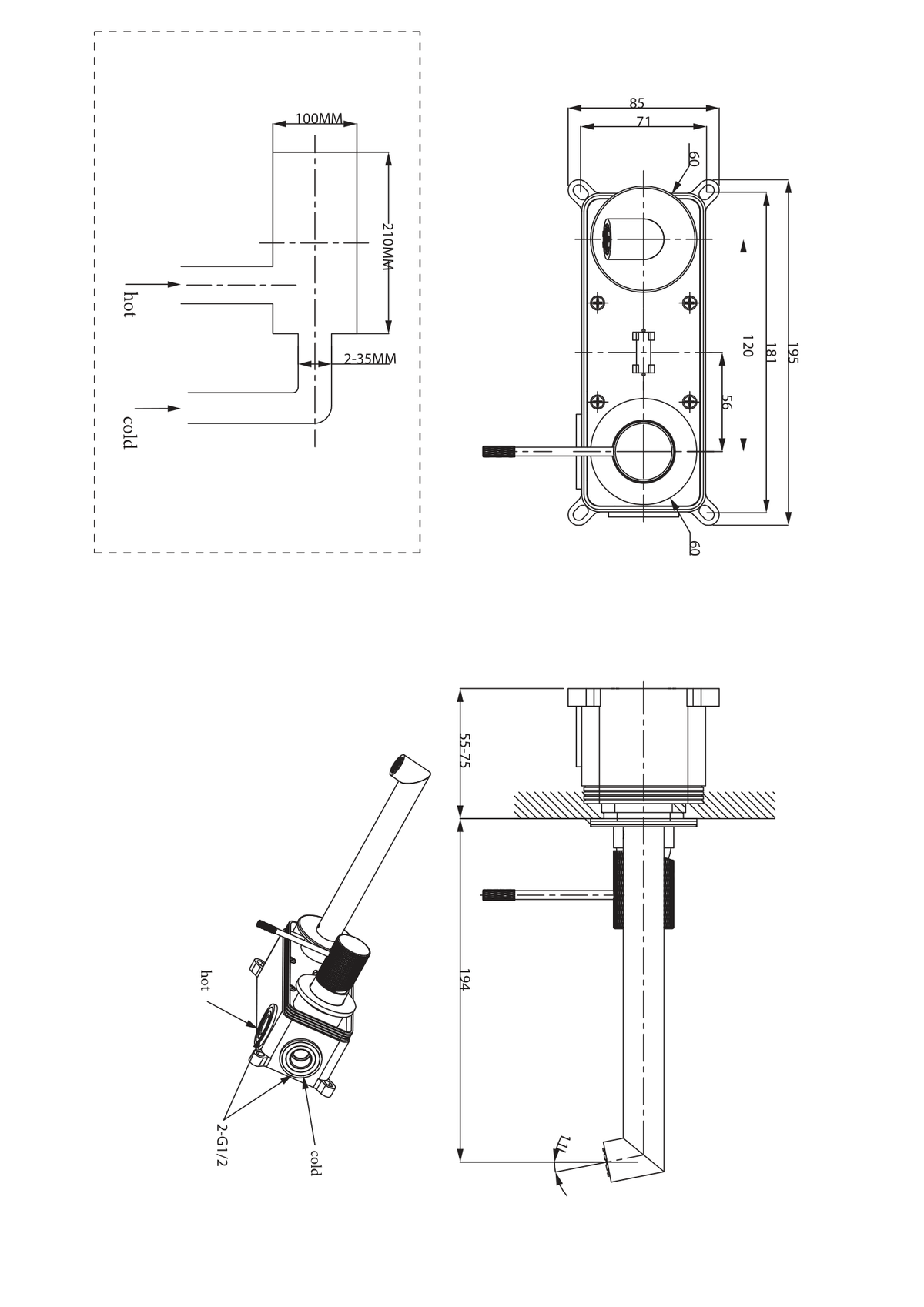 Orabella technical specifications and dimensions