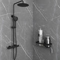 TERRA ROUND SHOWER SYSTEM 250MM BLACK MATT