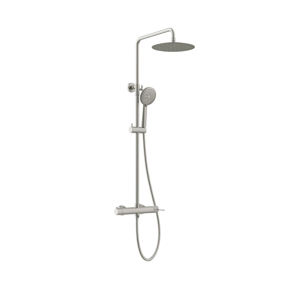 TERRA ROUND SHOWER SYSTEM 250MM BRUSHED NICKEL