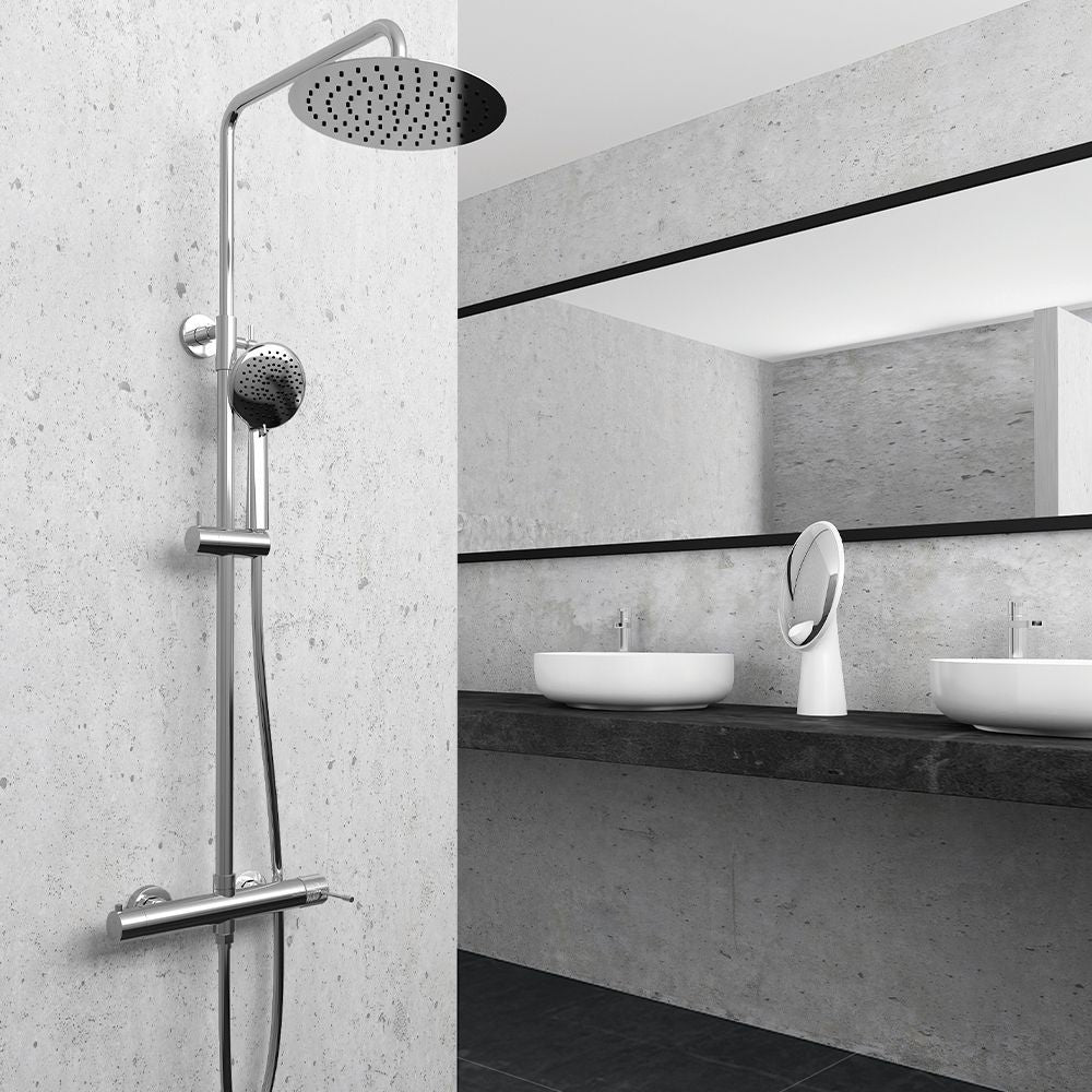 TERRA ROUND SHOWER SYSTEM 250MM CHROME