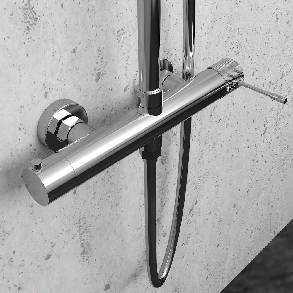 TERRA ROUND SHOWER SYSTEM 250MM CHROME
