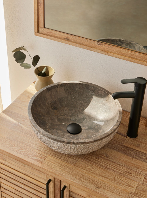 ACORES GREY WASHBASIN 400X400X150MM