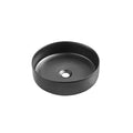 BLACK MATTE ROUND ART BASIN 360x360x120MM