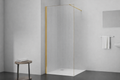 WALK-IN SHOWER DOOR FLUTED GLASS BRUSHED GOLD