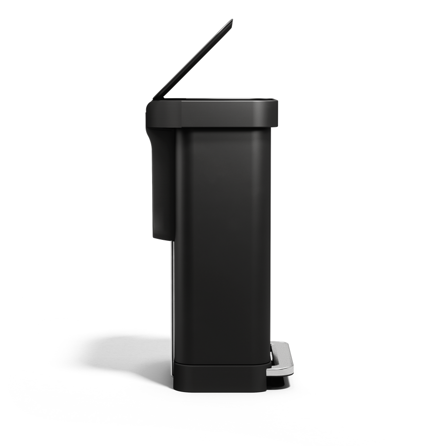 SIMPLEHUMAN 45L MATTE BLACK STAINLESS STEEL BIN