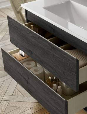 INGLET SUELO EBONY CABINET 3 DRAWERS 100X45X84CM