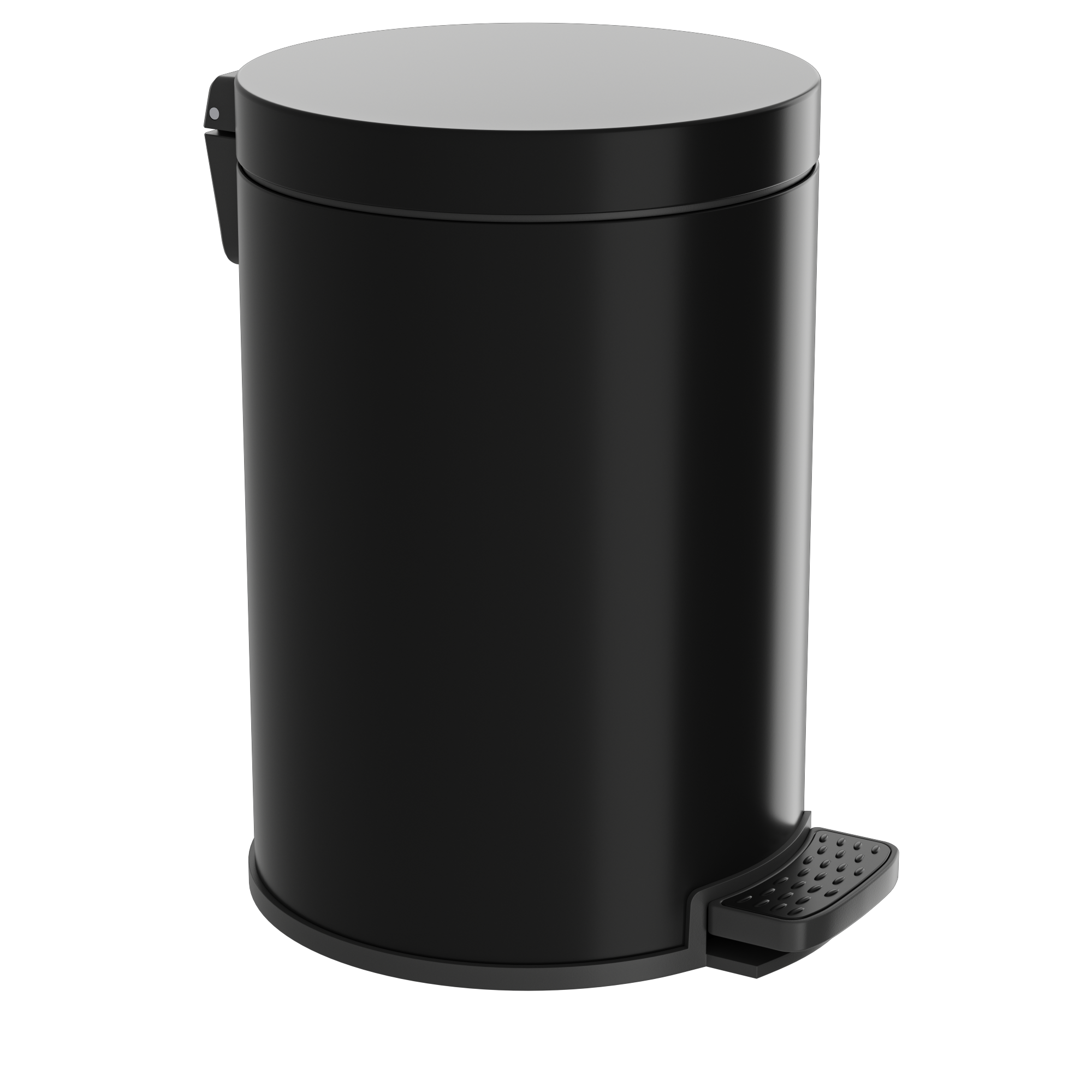 BLACK ROUND REFUSE BIN 6LT