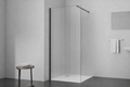 WALK-IN SHOWER CABIN FLUTED GLASS BRUSHED GUNMETAL