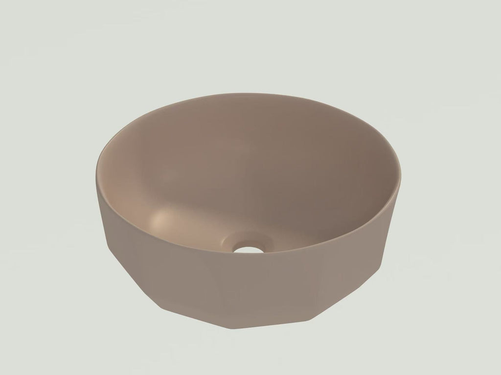 KHAKI MATTE ART BASIN 420x420x150MM