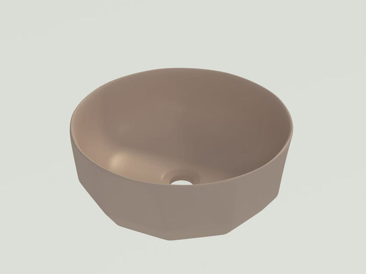 KHAKI MATTE ART BASIN 420x420x150MM