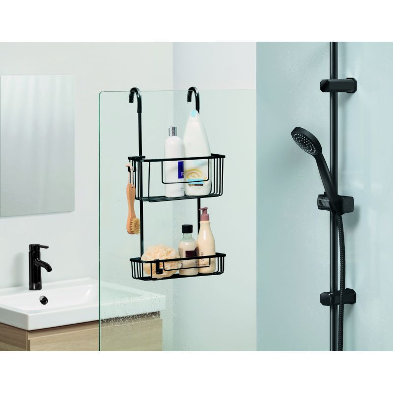 TATAY OVER SHOWER CADDY DOUBLE BLACK