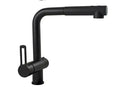 RINGO 3-WAY SINK MIXER WITH PULL OUT SPRAY BLACK MATT