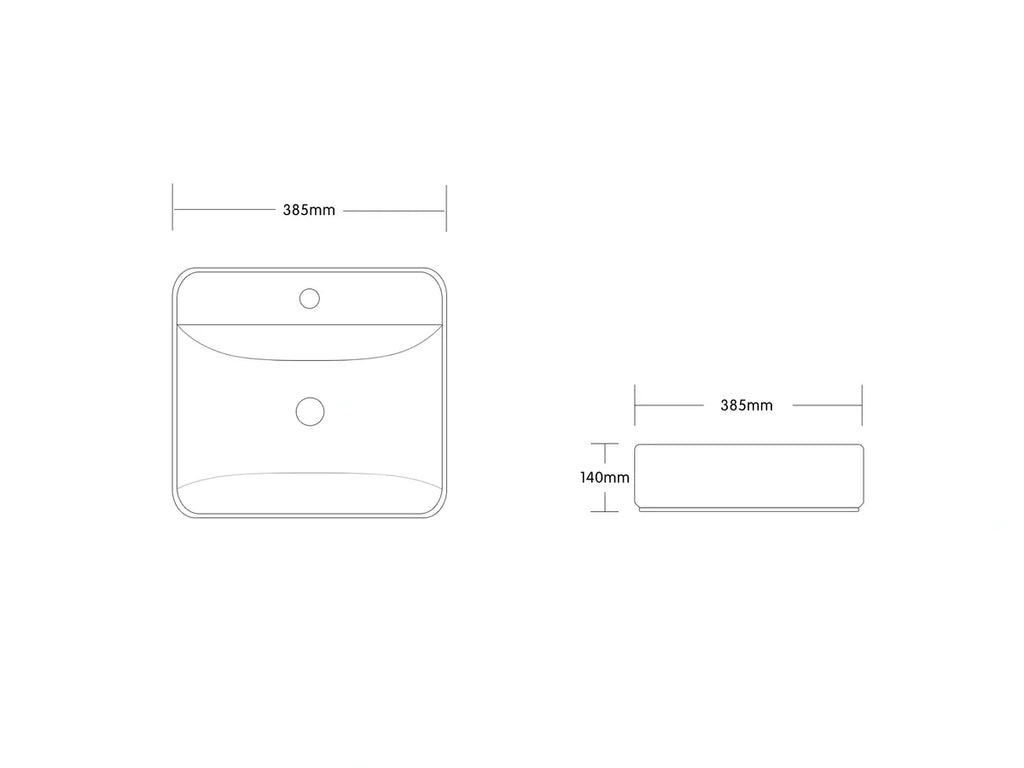 NELIE ART BASIN 385x385x140MM