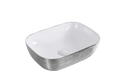 LEA WHITE/SILVER ART BASIN 505x405x135MM