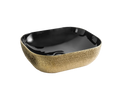 LEA BLACK/GOLD ART BASIN 505x405x135MM