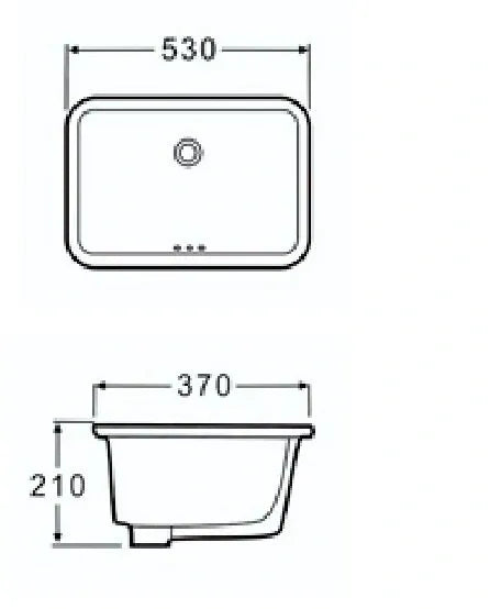 CEYLON UNDER COUNTER BASIN 530x370x210MM