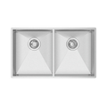 BOX LINE UNDERMOUNTED DOUBLE SINK S/STEEL  77.6X46cm