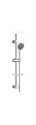 EURODOMUS UNIVERSAL SHOWER SET HAND SHOWER 3 SPRAY FUNCTION, FLEXIBLE HOSE & SOAP DISH CHROME