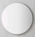ROUND MIRROR WITH SILVER METAL FRAME ⌀800MM