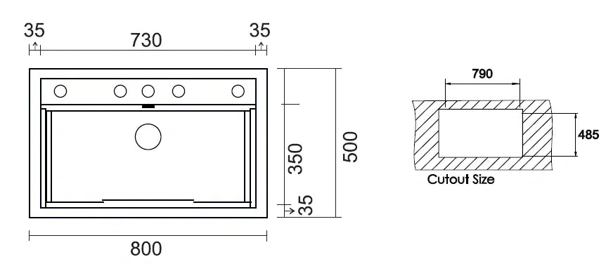 KITCHEN SINK BOWL SQUARE