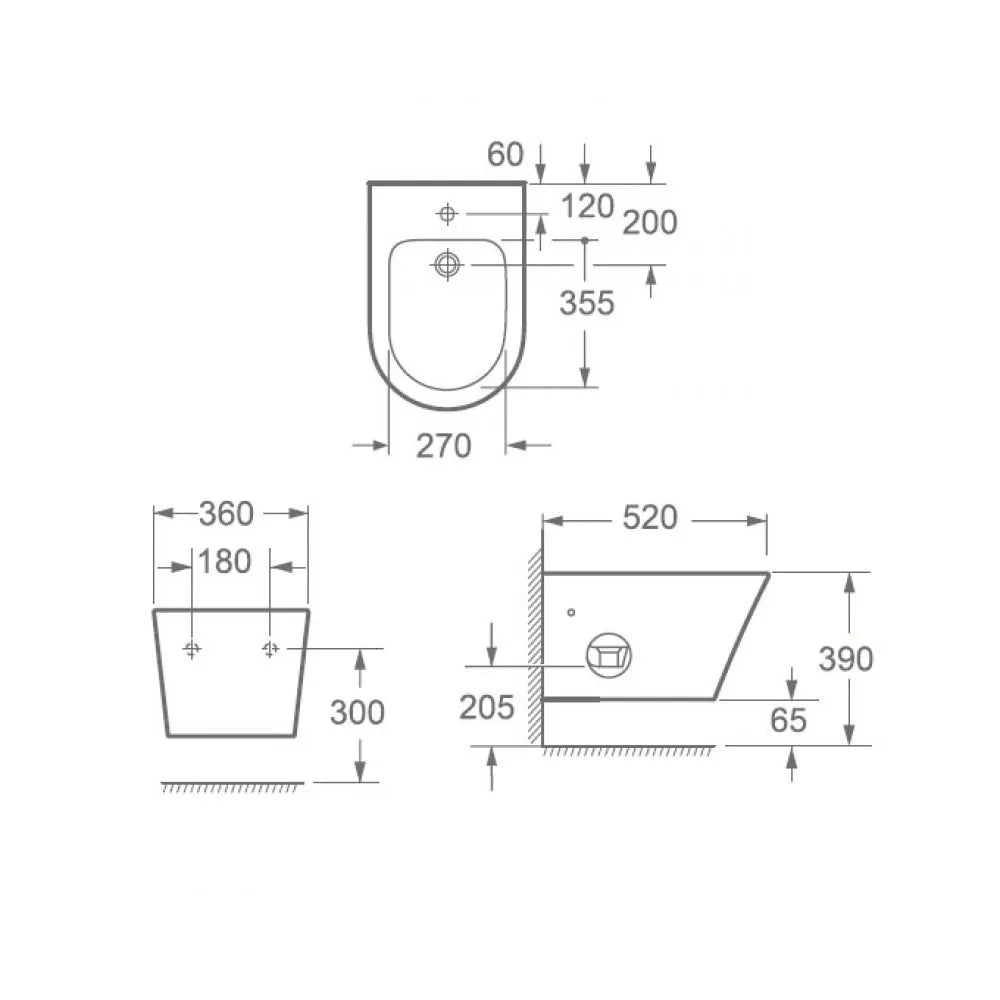 ARCO WALL HUNG BIDET