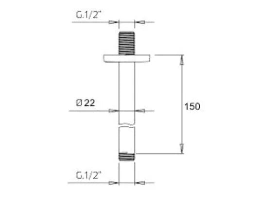 ROUND WALL-MOUNTED SHOWER ARM