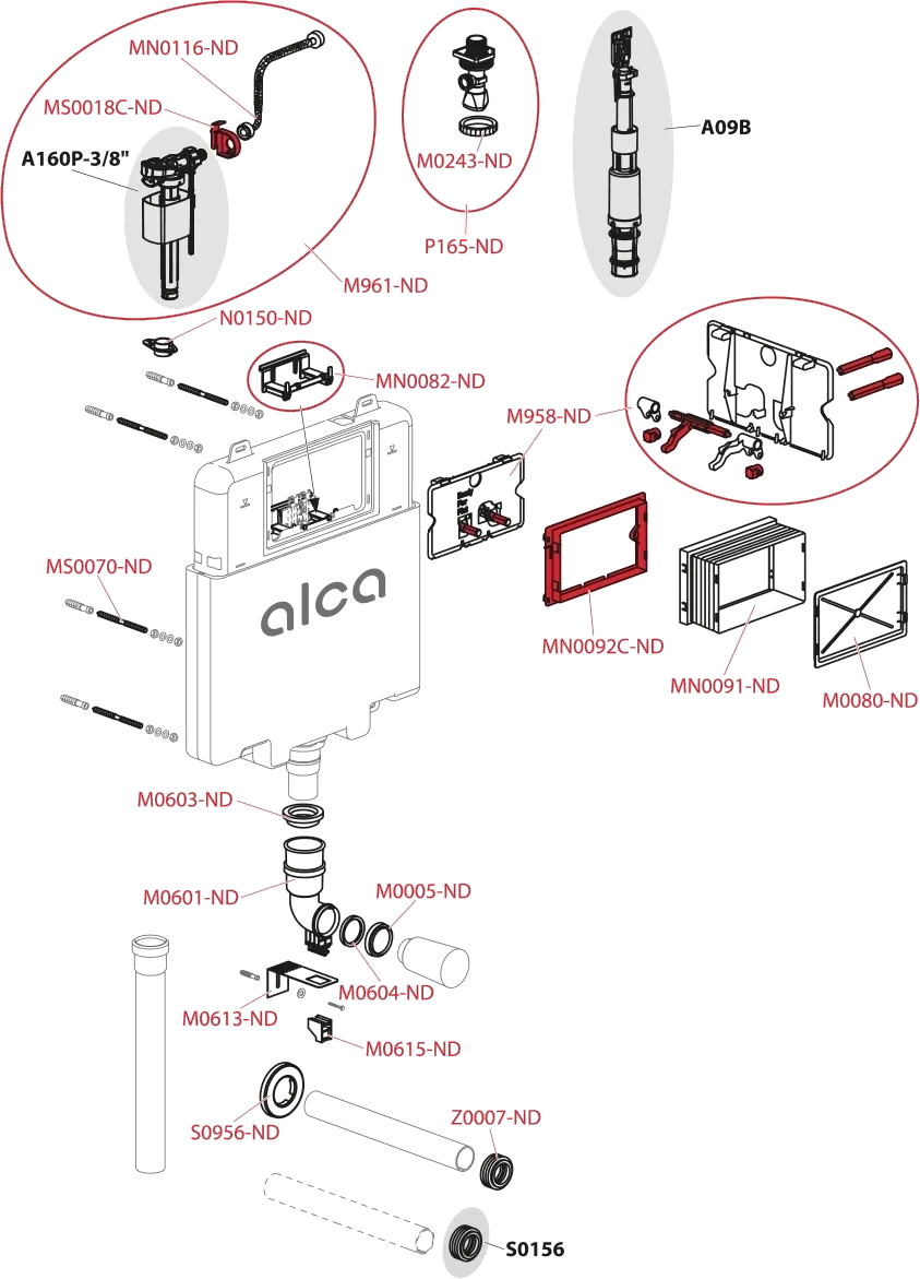 BASICMODUL SLIM WC WALL CONCEALED TANK